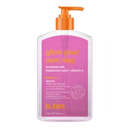 b.tan Glow Your Own Way Clear Tanning Gel  hos parfumerihamoghende.dk 